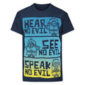 Blau - Front - Minions offizielles Kinder No Evil T-Shirt