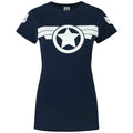 Marineblau - Front - Captain America - "Super Soldier" T-Shirt für Damen