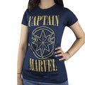 Marineblau - Side - Captain Marvel - T-Shirt für Damen
