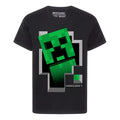 Schwarz - Front - Minecraft - "Inside" T-Shirt für Jungen