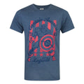 Blau meliert - Front - Captain America - "Living Legend" T-Shirt für Herren