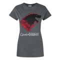 Anthrazit - Back - Game of Thrones - "Bloody Direwolf" T-Shirt für Damen