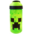 Grün - Close up - Minecraft - Kinder Pausenbrot-Tasche und Wasserflasche Set