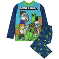 Blau-Grün - Front - Minecraft - Schlafanzug für Jungen