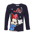 Marineblau - Front - Minnie Mouse - "Hi" T-Shirt für Mädchen