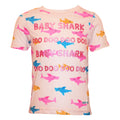 Pink - Front - Baby Shark - T-Shirt, Rundum bedruckt für Mädchen