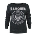 Anthrazit - Front - Amplified - "Ramones" Sweatshirt, Logo für Damen