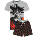 Grau-Schwarz-Rot - Front - Dragon Ball Z - Schlafanzug mit Shorts für Herren