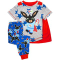 Grau-Blau-Rot - Front - Bing Bunny - Schlafanzug mit langer Hose für Jungen