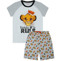 Grau - Front - The Lion King - "Ready To Rule" Schlafanzug mit Shorts für Jungen