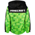 Grün-Schwarz - Side - Minecraft - Jacke, wasserfest, mit Kapuze für Jungen