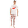 Weiß-Grau-Rot - Back - Coca-Cola - Schlafanzug für Herren
