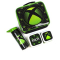 Schwarz-Grün - Lifestyle - Xbox - Kinder Pausenbrot-Tasche und Wasserflasche