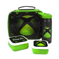 Schwarz-Grün - Front - Xbox - Kinder Pausenbrot-Tasche und Wasserflasche
