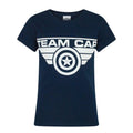 Blau - Side - Captain America Civil War - "Team Cap" T-Shirt für Mädchen