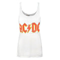 Weiß - Front - Amplified - "AC-DC" Top, Logo für Damen