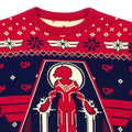 Rot-Schwarz - Back - Captain Marvel - "Premium" Pullover für Damen - weihnachtliches Design