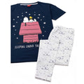 Marineblau-Grau - Pack Shot - Peanuts - Schlafanzug mit langer Hose für Damen
