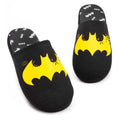 Schwarz-Gelb - Side - Batman - Herren Hausschuhe, Verwaschenes Logo