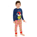 Blau-Grün-Weiß-Rot - Back - The Grinch - Schlafanzug für Kinder - weihnachtliches Design