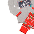 Grau-Rot - Pack Shot - Friends - Schlafanzug für Mädchen - weihnachtliches Design