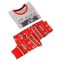Grau-Rot - Close up - Friends - Schlafanzug für Mädchen - weihnachtliches Design