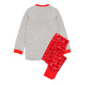 Rot-Grau - Back - Peppa Pig - Schlafanzug für Mädchen - weihnachtliches Design