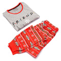 Grau-Rot - Lifestyle - Friends - Schlafanzug für Herren - weihnachtliches Design