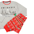 Grau-Rot - Close up - Friends - Schlafanzug für Herren - weihnachtliches Design