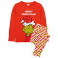 Rot-Grün-Weiß - Front - The Grinch - Schlafanzug für Damen - weihnachtliches Design
