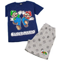 Marineblau-Grau - Pack Shot - Super Mario - Schlafanzug mit Shorts für Jungen