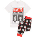 Weiß-Schwarz-Rot - Front - Rick And Morty - Schlafanzug mit langer Hose für Herren