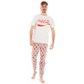 Weiß-Rot - Back - Coca-Cola - Schlafanzug für Herren