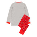 Rot-Grau - Back - Peppa Pig - Schlafanzug für Jungen - weihnachtliches Design