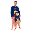 Marineblau - Back - The Grinch - Schlafanzug für Herren - weihnachtliches Design