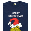 Marineblau - Close up - The Grinch - Schlafanzug für Herren - weihnachtliches Design