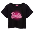 Schwarz-Neon-Pink - Front - Barbie - Kurzes Top für Damen