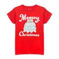 Rot - Front - Pusheen - "Meowy Christmas" T-Shirt für Damen