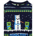 Marineblau-Grün-Weiß - Pack Shot - Minecraft - Pullover für Kinder - weihnachtliches Design