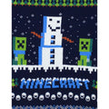 Marineblau-Grün-Weiß - Close up - Minecraft - Pullover für Kinder - weihnachtliches Design