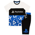 Schwarz-Blau-Weiß - Front - Playstation - Schlafanzug für Jungen