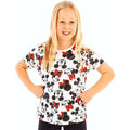 Weiß-Schwarz-Rot - Side - Disney - T-Shirt Rundum bedruckt für Mädchen