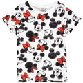 Weiß-Schwarz-Rot - Front - Disney - T-Shirt Rundum bedruckt für Mädchen