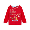 Rot-Blau-Weiß - Back - The Elf on the Shelf - Schlafanzug für Kinder - weihnachtliches Design