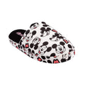 Weiß-Schwarz-Pink - Front - Mickey Mouse - Damen Hausschuhe, Vollflächiger Logo-Druck