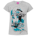 Grau-Blau-Schwarz - Front - Aladdin - "Trust Me" T-Shirt für Mädchen