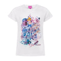 Weiß-Blau-Pink - Front - Cinderella - "Reality Is Just A Fairy Tale" T-Shirt für Mädchen