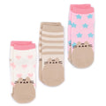 Weiß-Pink-Braun - Back - Pusheen - Socken Set für Mädchen (3er-Pack)