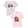 Weiß-Pink - Front - Barbie - "Kindness Stronger Together Unity And Love" T-Shirt Set für Mädchen (2er-Pack)