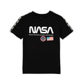 Schwarz-Weiß - Front - NASA - T-Shirt für Kinder